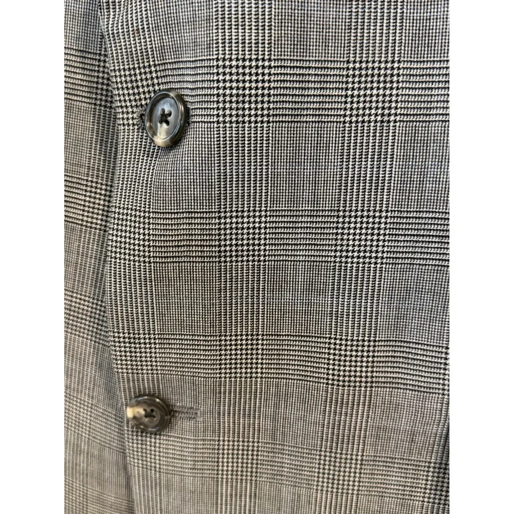 Hart Schaffner Marx Nordstrom Mens Grey Glen Plaid Blazer Sport Coat 44R Jacket